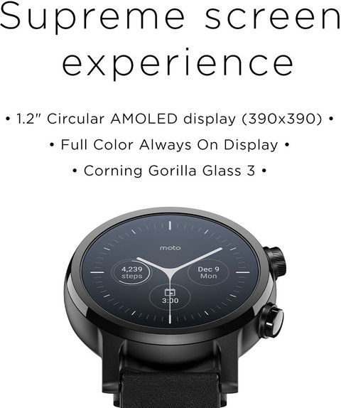 MOTOROLA Moto 360 (3rd Gen) Smartwatch Price in India Buy