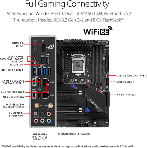 ASUS ROG STRIX Z590-E Gaming Wi-Fi LGA 1200Socket ATX Intel Z590