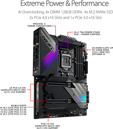 ASUS ROG Maximus XIII Hero LGA 1200Socket ATX Intel Z590 Chipset
