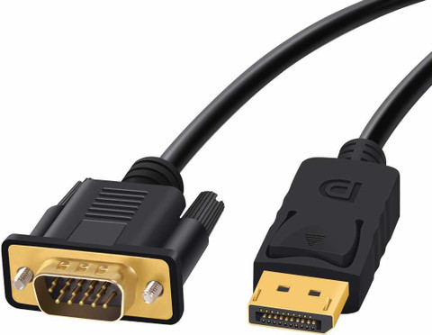 spincart TV-out Cable DP to VGA Cable, Displayport to VGA Adapter