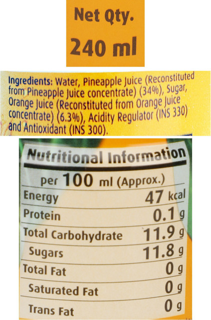 Canned Pineapple Ingredients For Pineapple Juice Nutrition Facts