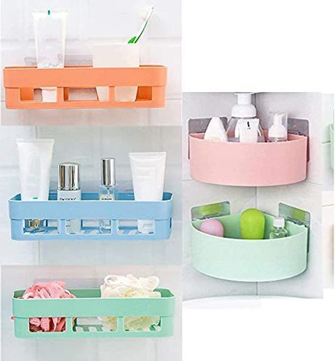 Scaffale Adesivo Per Bagno | Senza Fori | Organizzatore Doccia | Cestino Ventilato | Nero - Foto 10