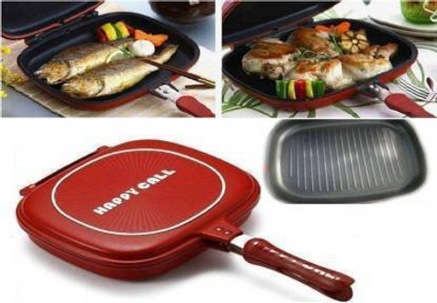 Aqtus Double Sided Multi Purpose Nonstick Grill Pan with Strong
