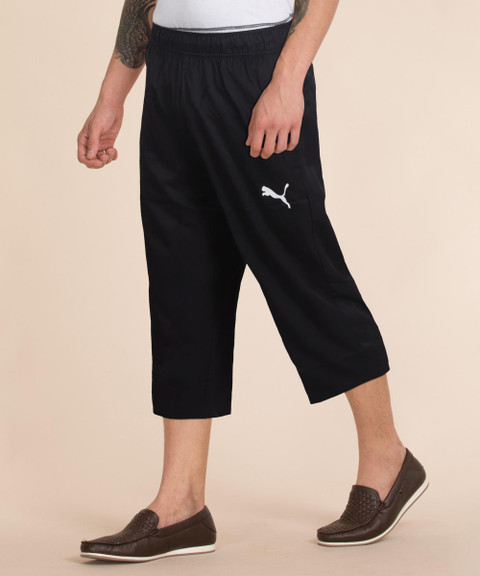 PUMA ACTIVE Woven 3/4 Pants Solid Men Black Track Pants