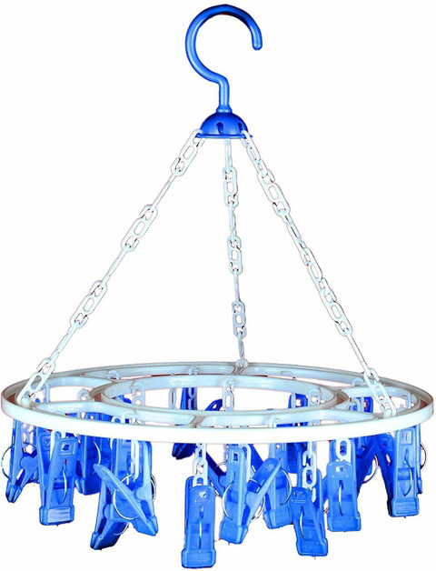 Urbanware Plastic Round Cloth Drying Stand Hanger with 24 Clips