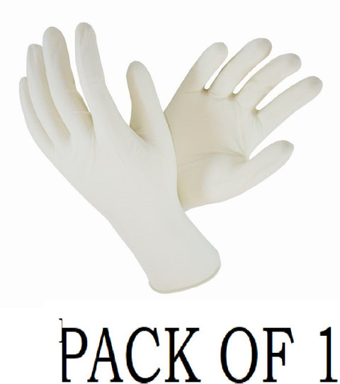 Pacificdeals Safety Hand Gloves Chemical Resistant Latex Gloves,Heavy Duty  Work Industrial Glove for Lab, Safety For Unisex Adults (Pack of 1)- White 