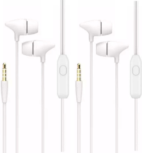 Meyaar Combo Offer Pack of in-Ear Earphones with Mic For Smartphones Wired