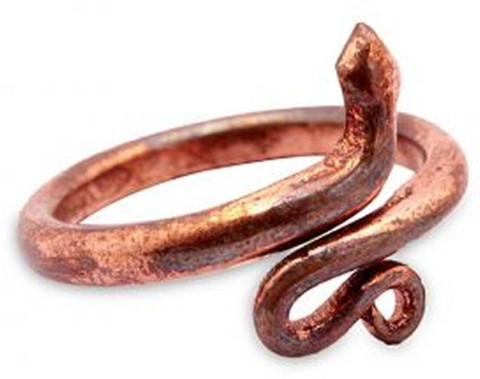 SEN ENTERPRISE Copper Snake Ring Snake Ring Tamba Snake Ring