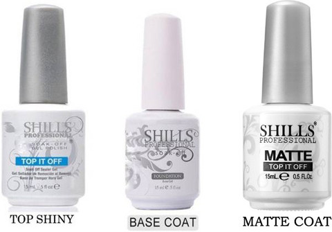 Shills Professional UV LED Soak Off Top Coat Base Coat Matte Coat Gel  Polish Top Coat Base Coat Matte Coat