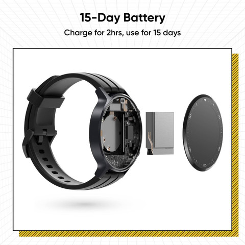 realme Smart Watch S Auto-bright Display with Metallic Dial