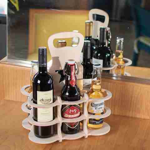 Whittlewud Wooden Bottle Rack Price in India Buy Whittlewud