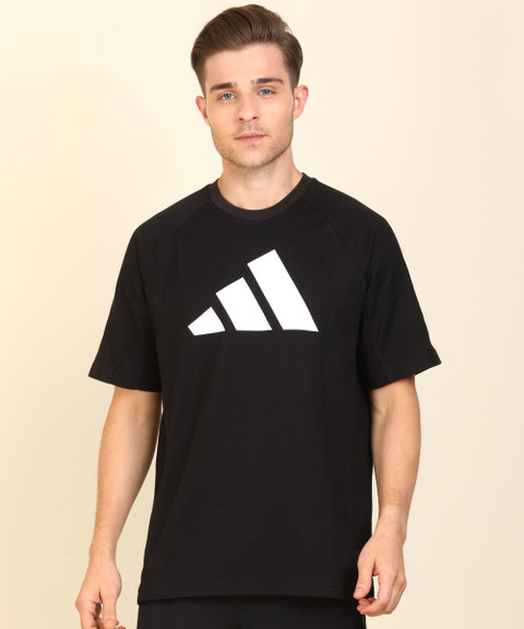 Round Neck Adidas T Shirt Price In India ADIDAS Printed Men Round