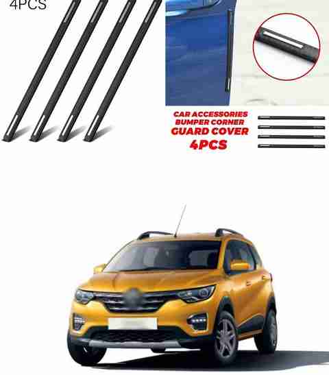 PRTEK 4pcs Car Accessories Bumper Corner Guard Cover Anti Scratch Protector  Sticker Universal Car Front Rear Corner Bumper Guard Protector Compatible 