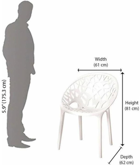 Nilkamal CRYSTAL-PP-WHITE-01 Plastic Outdoor Chair Price in India