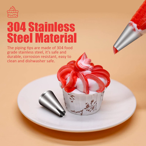 H&M Store Stainless Steel 24Pc Russian Nozzle Piping Set for Cake  Decorating and Icing, Easy to Use Icing Nozzles Cake, Cupcake Cookies  Birthday Party