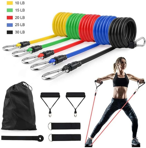 Whatafit Resistance Tube 11-in-1 Toning Home Gym Equipment 100