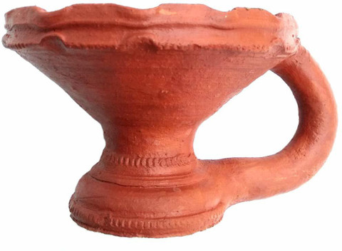 KC PRODUCTS Handmade Natural Clay/Terracotta Dhoop/Loban dani