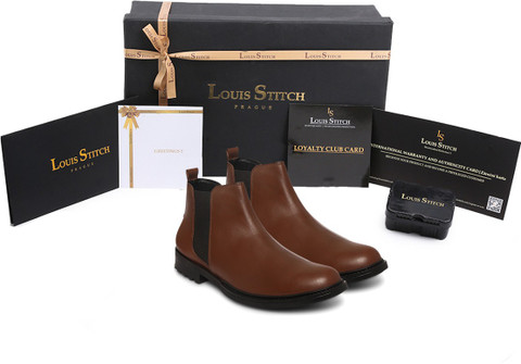 LOUIS STITCH Chelsea Boots Obsidian Black Handcrafted Italian