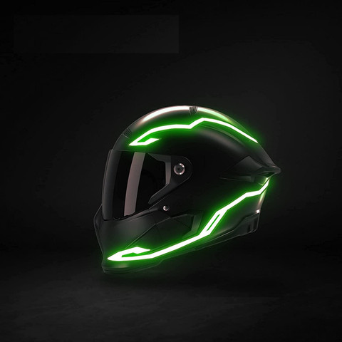 acube mart Motorcycle Bike Helmet Led Light Strip Kit Bar Modes