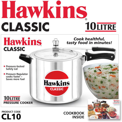 Hawkins Classic (CL10) 10 L Inner Lid Pressure Cooker