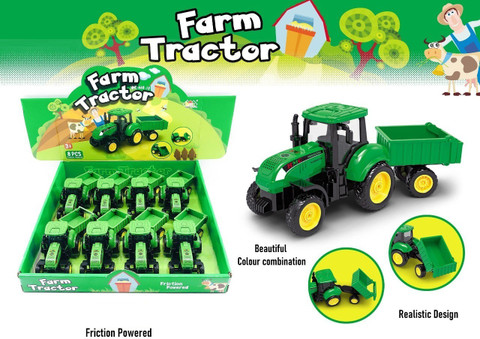 Quasar Farm Tractor Toys for Kids- Small Agricultural Friction