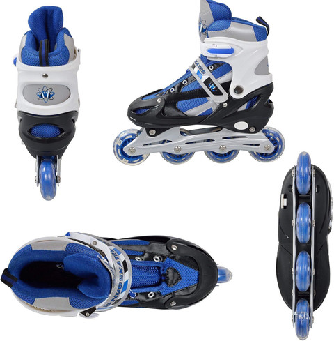 Orayan Skating Shoes Premium Quality Adjustable Different Size With Light  In Wheels Skates Multicolor In-line Skates Size 6-9 UK