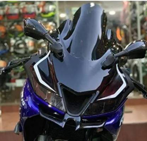 Santech Double Bubble Visor for R15 V3 Bike Fairing Kit-0 Bike