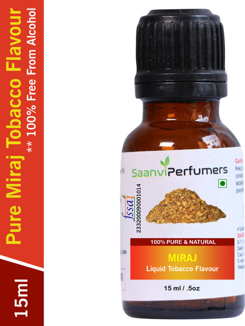 miraj tobacco ingredients Saanvi perfumers Miraj Tobacco Flavour For Used in Pan Masala, Tobacco, Chewing  Tobacco, Zarda, Food, and Other Desserts (No Chemical