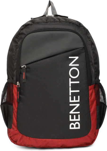 United Colors of Benetton 18L Black Red Laptop Backpack 18 L Laptop  Backpack
