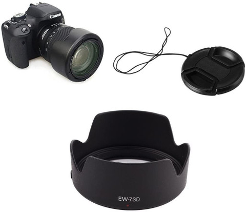 Schsteindar EW-73D Camera Lens Hood for Canon 80D 760D Camera - Main Image