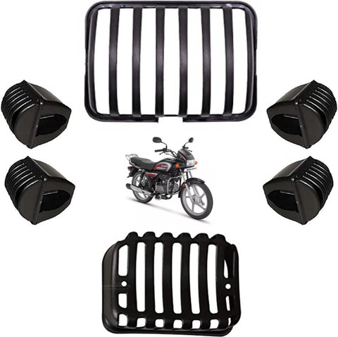ProRider Splendor Headlight Tail Light Indicator Grill Cover Guard  Protection Hero Splendor Pro Plus (Pack of 6) Bike Headlight Grill