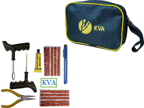 KVA PLUS KV-137 Puncture Kit with 100 psi Tyre Air Pump for Car