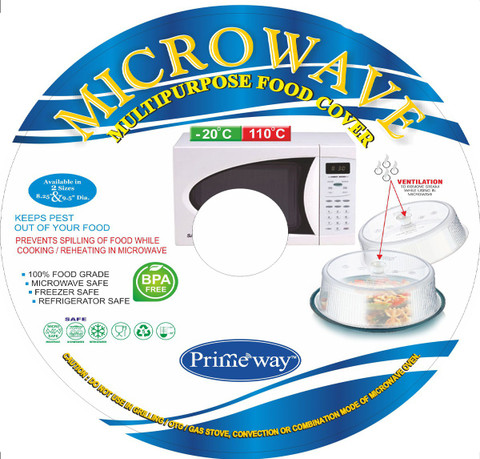 Primeway Microwave Multipurpose Food Covers inch, inch Lid  Set, Pack of