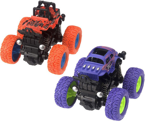 K A Enterprises Combo Set Monster Truck Purple Blue ORANGE Toy –  Toys for Toddlers, Baby, Kids, Child, Girls, 3, 4, 5, 6, Year Old Boys (2 