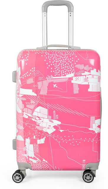POLO CLASS 24 inch Travel Trolley Bag Pink Expandable Cabin Check-in  Set Wheels 24 inch