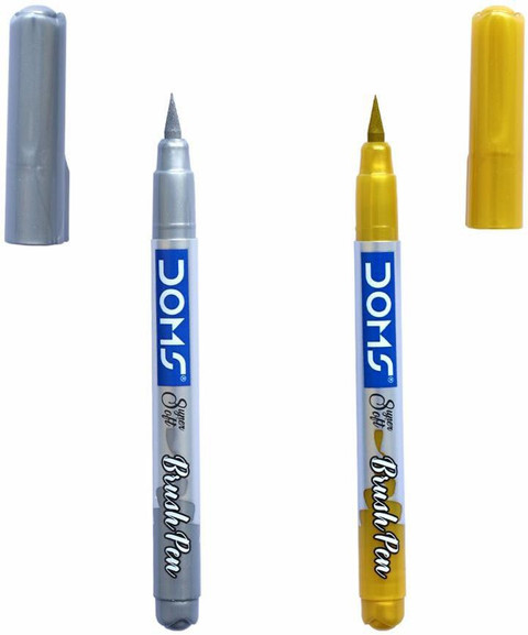 DOMS Metallic Brush Pen (2 Shades) Super soft brush