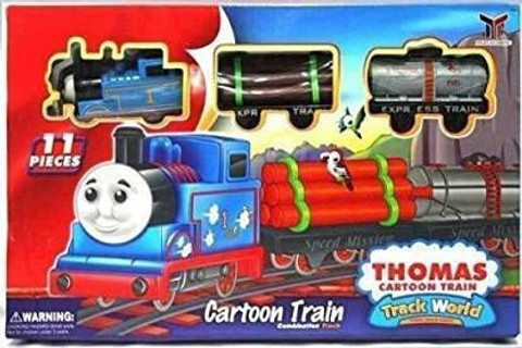 VRUX Thomas Cartoon Train Track Set Toy for Kids Thomas Cartoon