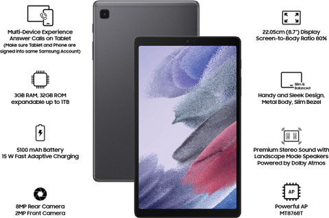 Samsung Galaxy Tab A7 Lite 3 GB RAM 32 GB ROM 8.7 inches with 4G