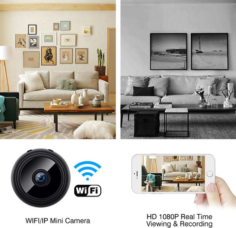 Bzrqx Home CCTV Security Indoor Small 1080p Wireless Network Recorder IP  Mini Wifi Camera Security Camera