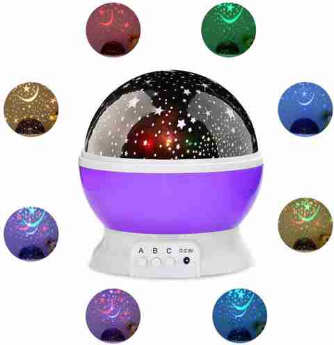 YOZONKY Kids Moon and Star Master Night Lamp Rotating Projector