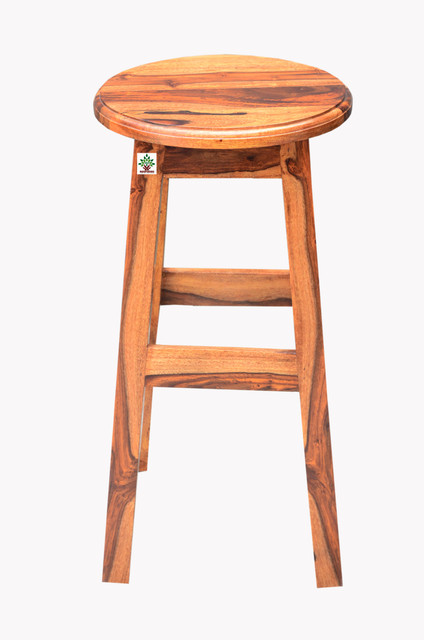 ROOFWOOD Sheesham Wood Bar Chair for Home Long Wooden Chair High Stool  Solid Wood Bar Stool
