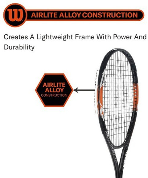 WILSON Matchpoint XL , Black/Orange Multicolor Strung Tennis