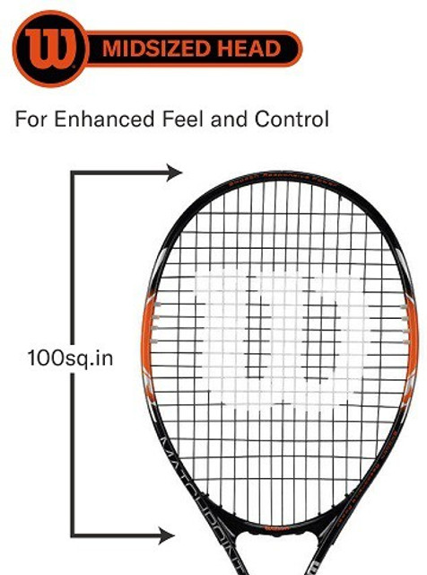 WILSON Matchpoint XL Black/Orange Multicolor Strung Tennis Racquet