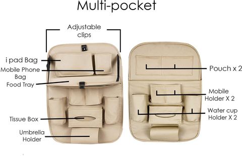 Fabric Multifarious Auto Seat Back Multi-pocket Storage Bag At Best Price In Delhi | Hsekar India - Foto 5