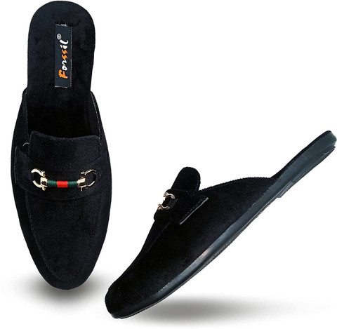 FORSSIL FORSSIL Velvet Casual Slipper Half Mule Open Back Moccasin and  Loafers Shoes for Men (FSL-1205) Loafers For Men