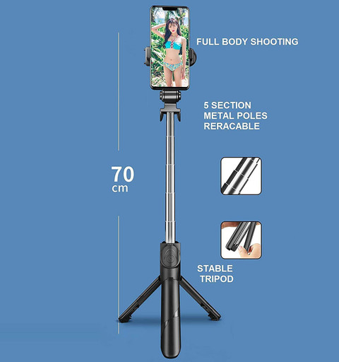 DEKOQ Selfie Stick with Detachable Wireless Remote, in - Main Image
