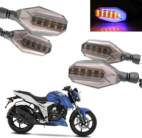 COMICAL Front, Rear LED Indicator Light for TVS Apache RTR 160