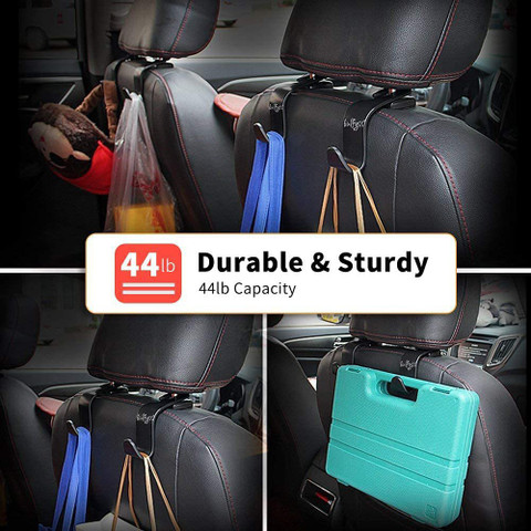Car Back Seat Organizer – Hanging Storage Bag With Fasteners, Large Capacity | Felt Material, Multi-Pocket Design