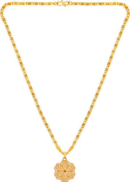 Atisundar Beautiful Latest Design Gold Pendant Set With Chain for