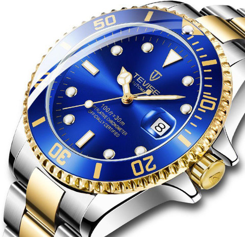 Tevise -801-Blue Quartz Luxury Men's Watch Tevise Analog Luxury with Date  Display Analog Watch For Men
